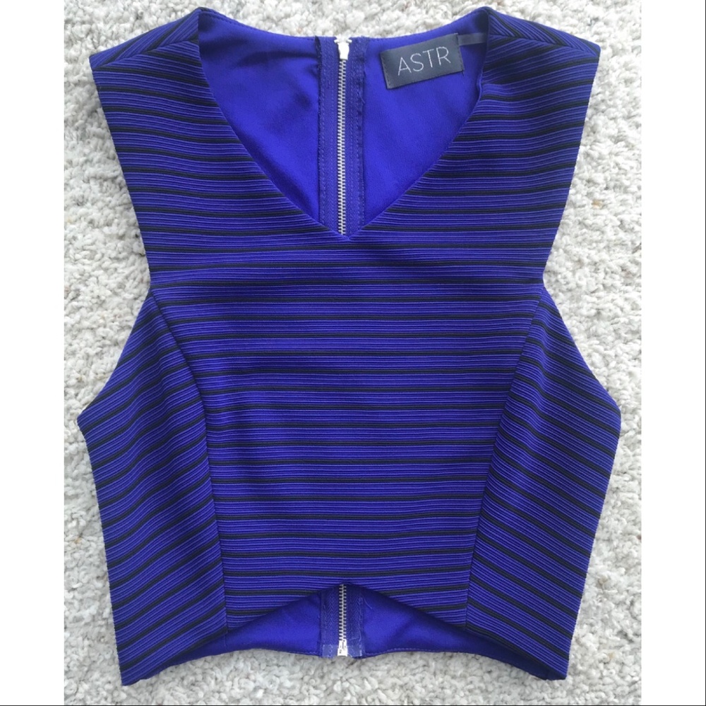 ASTR Striped Crop Top